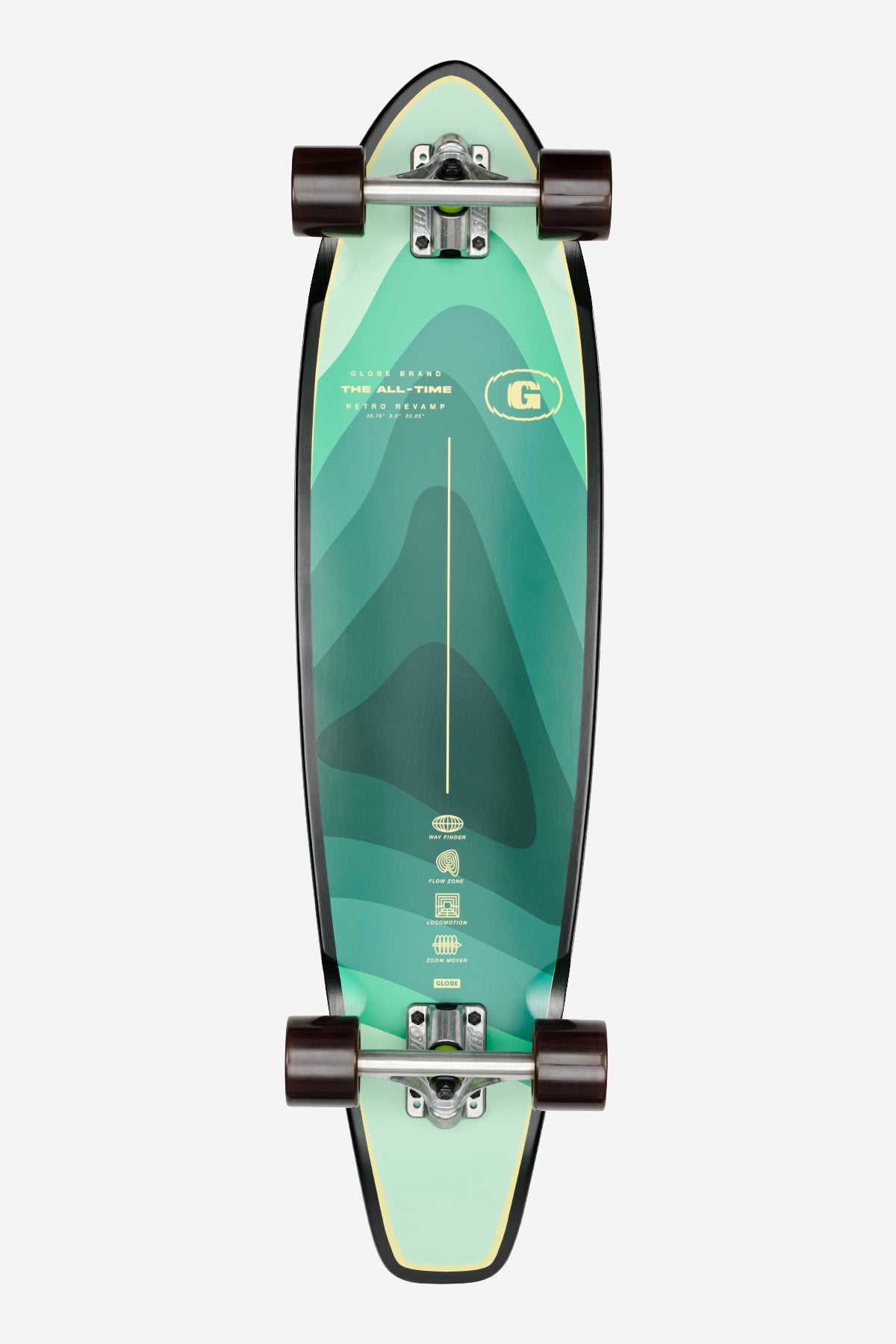 Graphic view of the All-Time 35" Longboard.