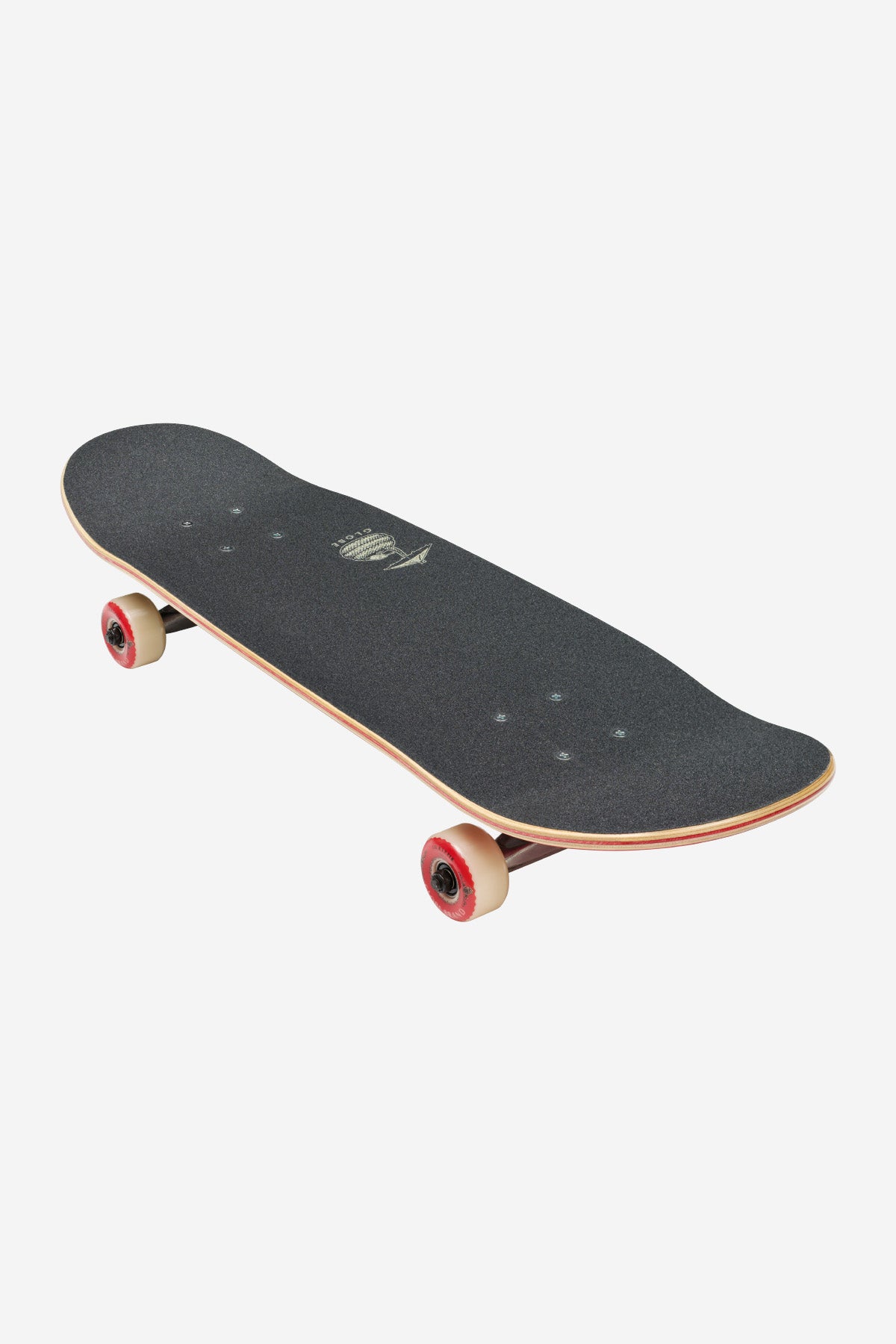 Kids Grip 83 Mini Complete 7.9 inch skateboard with dark grip tape and red wheels