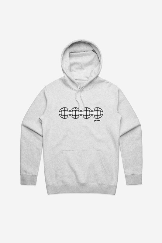 Front view of the Origin Hoodie Grey Marle.