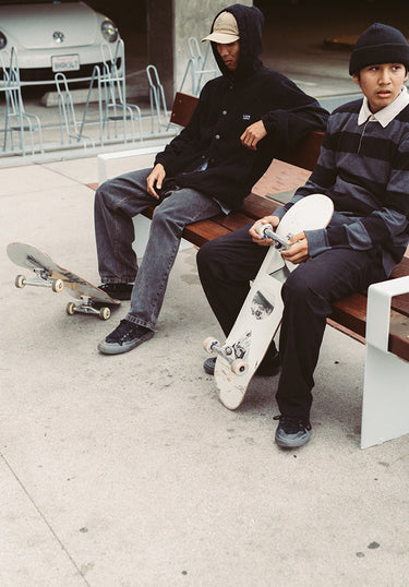 Lifestyle shot of skaters