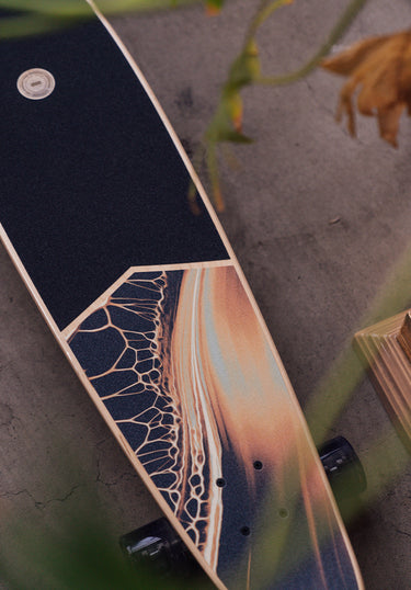Lifestyle shot of longboard