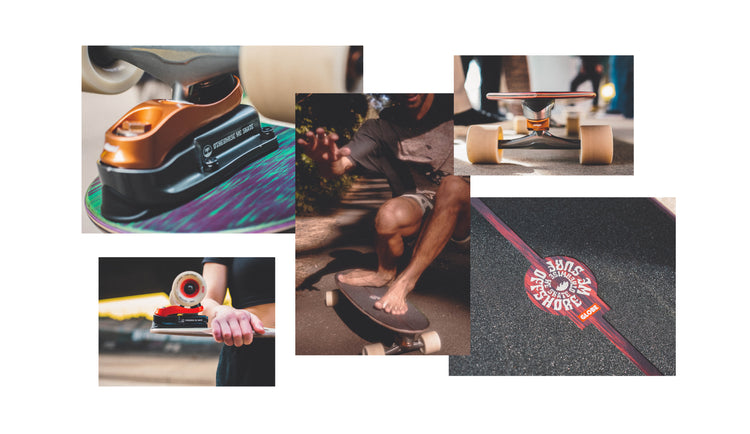 5 shots of surf skate