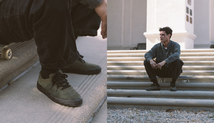 Lifestyle image of the Melbek Olive/Black.