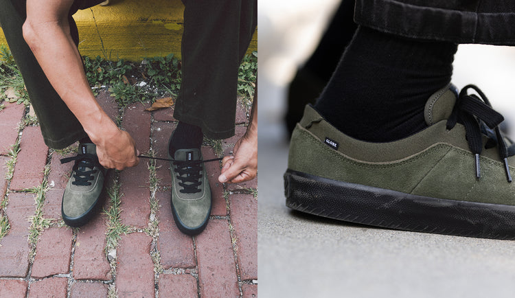 Lifestyle shots of the Melbek Olive/Black.