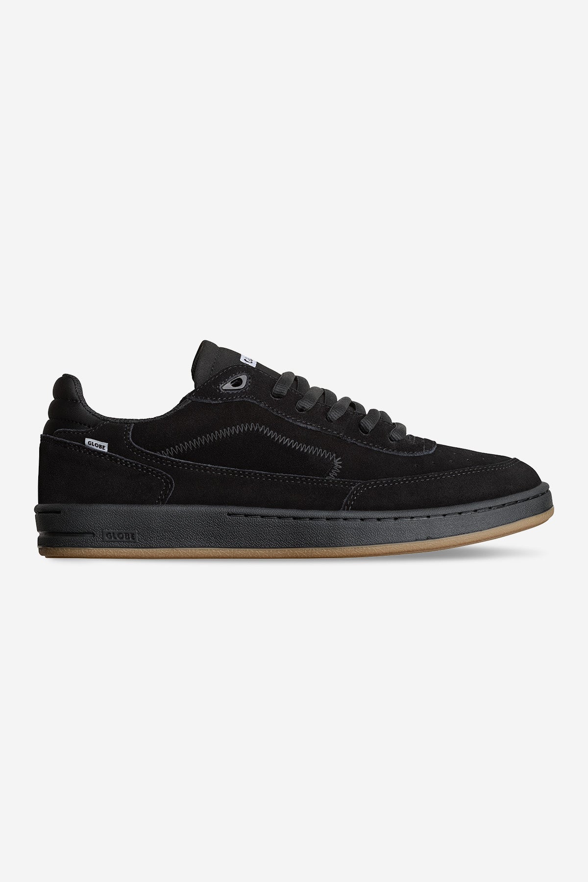 Profile view of the Holand Black Suede.