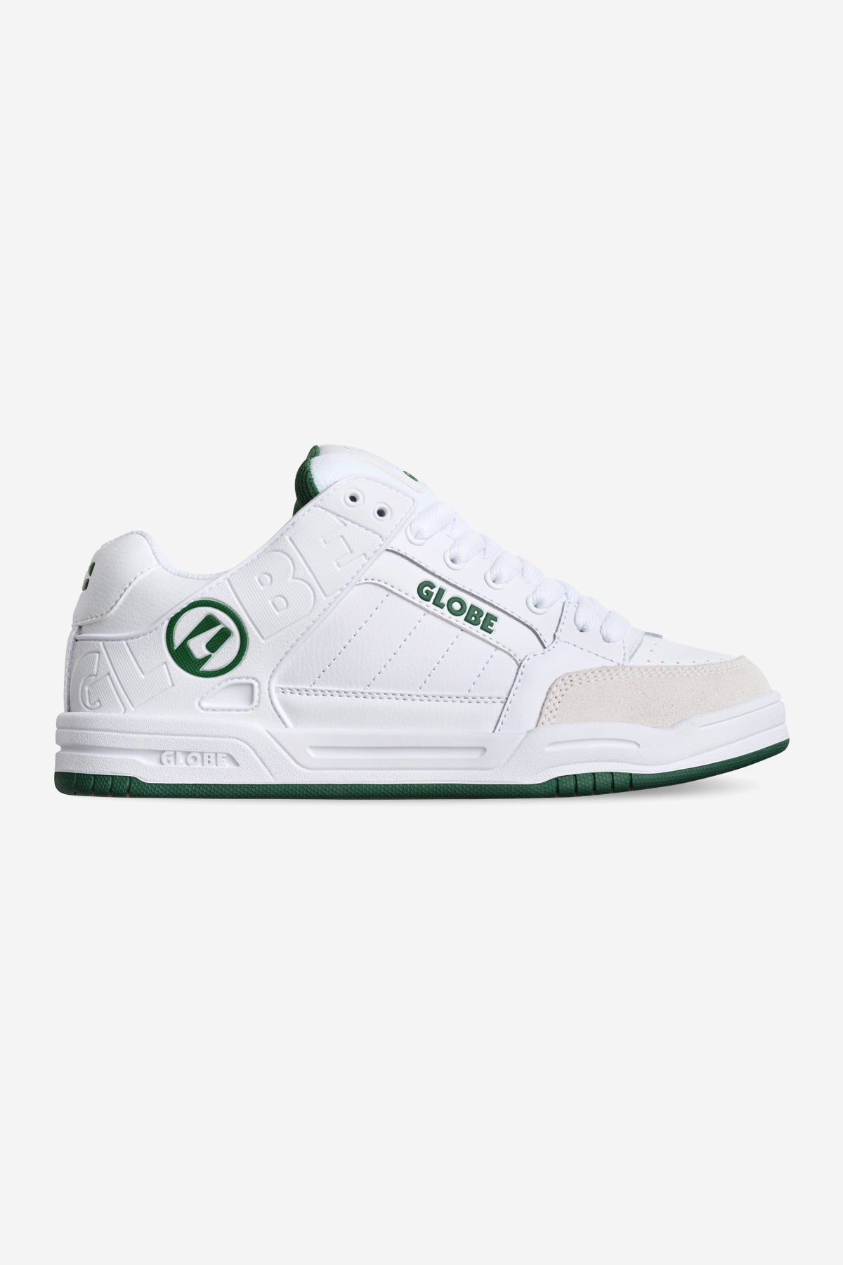 Profile view of the Tilt White/Green.