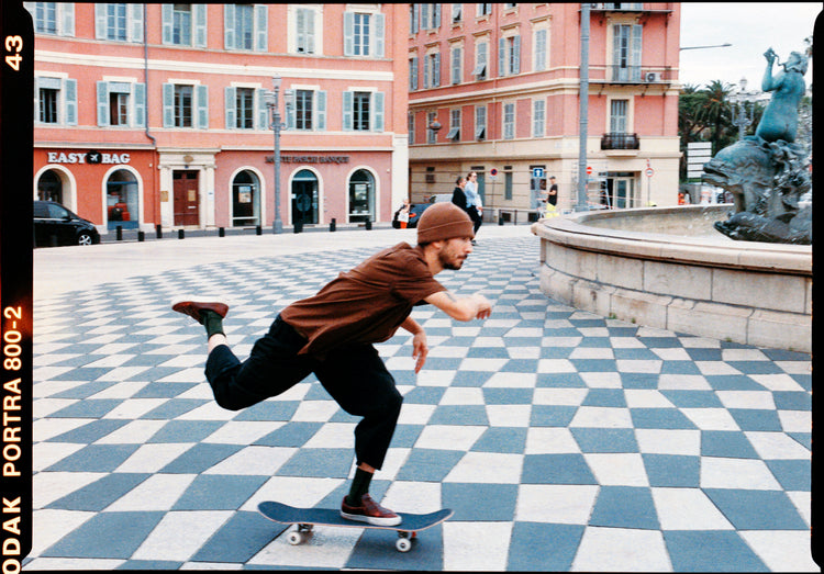 Christian Maalouf skateboarding in the Christian Maalouf.