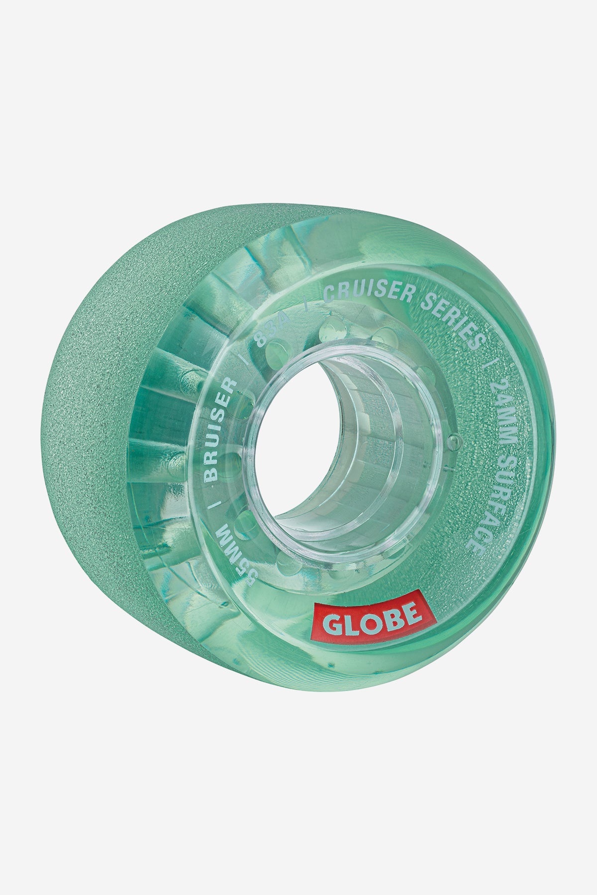 detail of Bruiser Cruiser Wheels 55MM - clear aqua