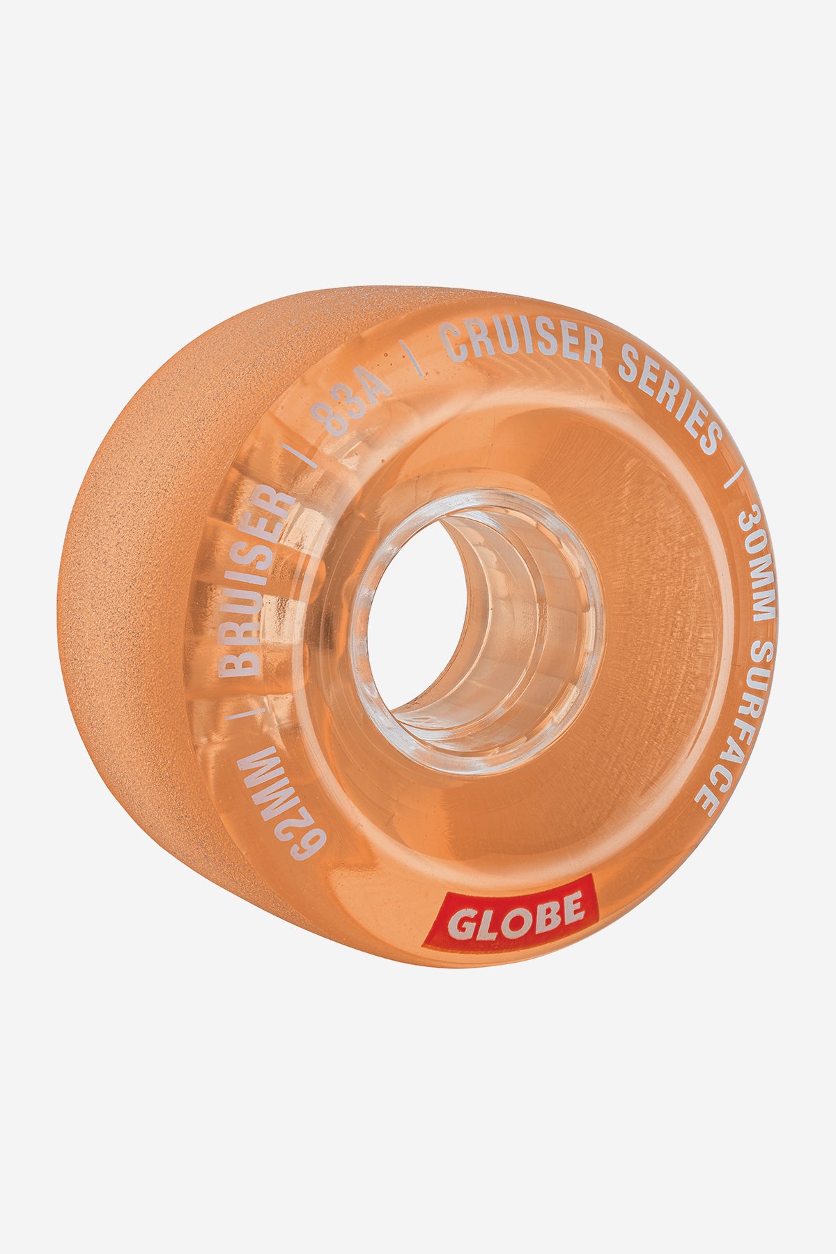 detail of Bruiser Cruiser Wheels 62mm - clear coral