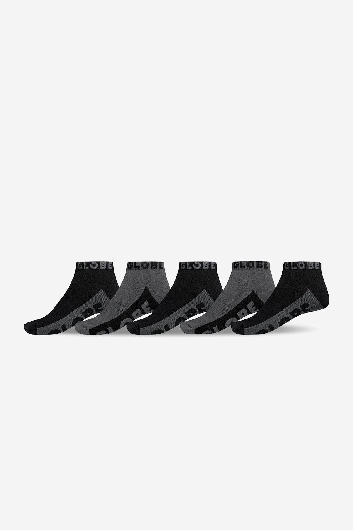Black/Grey Ankle Sock 5 Pack