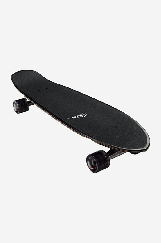The Big Blazer Cruiserboard 32" - Melt features a black deck with textured grip, transparent black wheels, and a central white logo, shown at an angle on a plain white background.