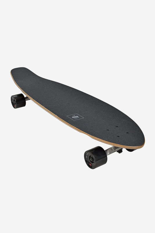 All-Time 35 longboard with red marble stack deck kicktail and black grip tape