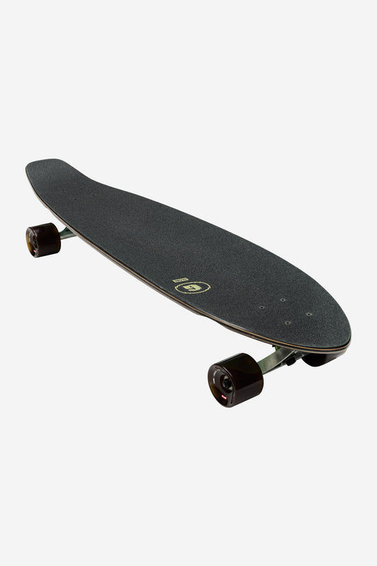 The All-Time Longboard 35" - Seascape features a black textured grip, dark wheels, and silver trucks. This classic cruiser is shown on a white background.