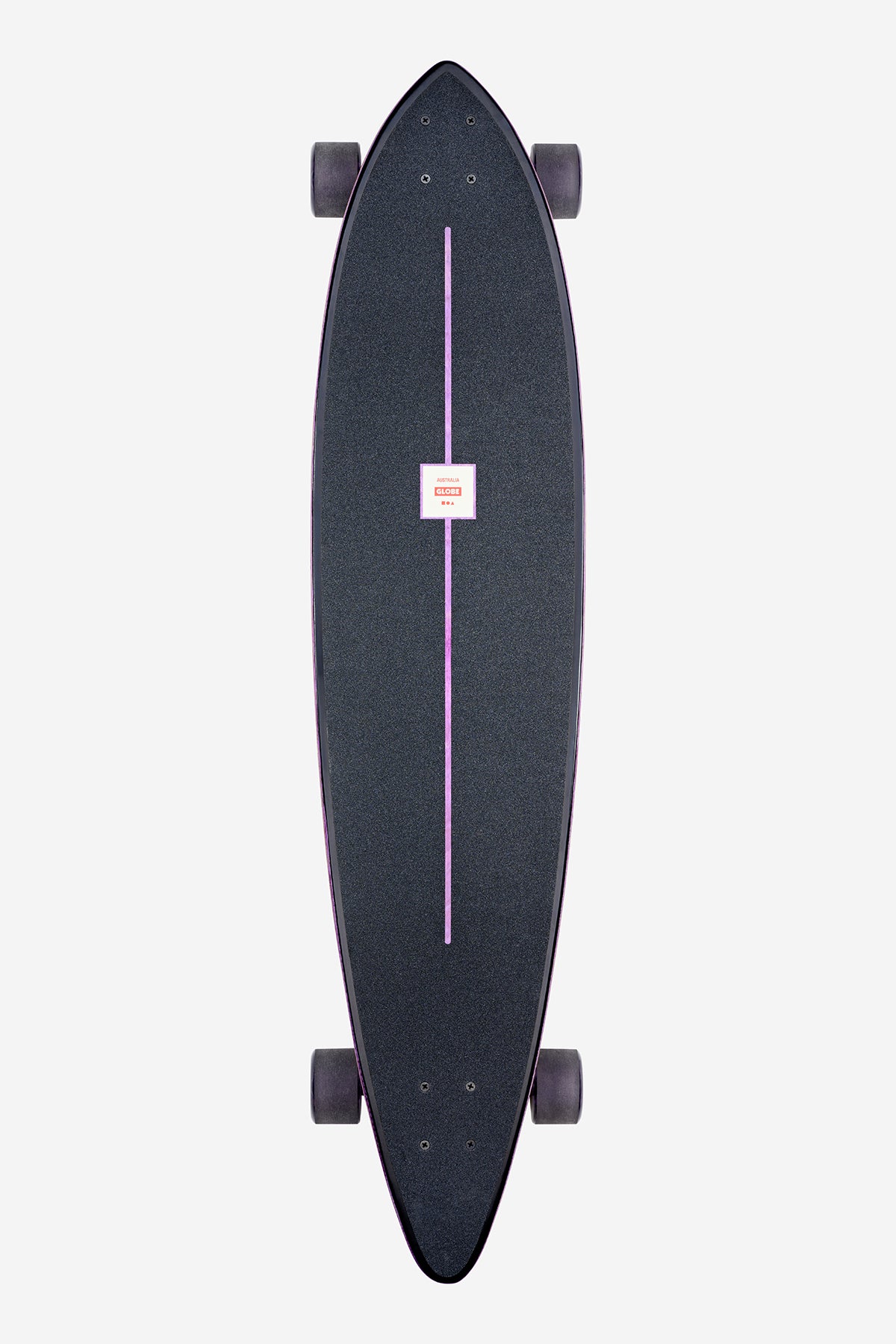 aerial view of Pintail 44" Longboard - Purple/Shape Faze