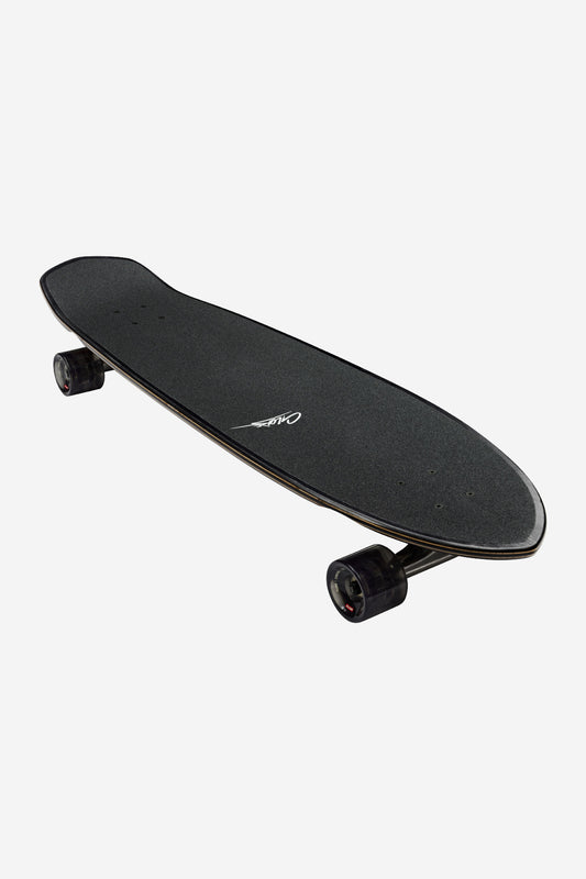 The Blazer Xl Longboard 36" - Flow features a textured black grip, four black wheels, and a white center logo, displayed on a plain white background.