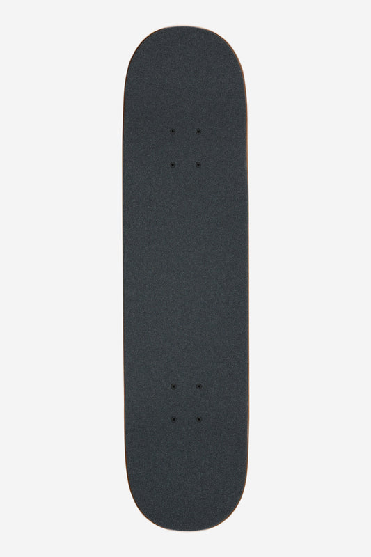 Close-up of Heatwave deck top showing dark grip tape and truck mounting holes
