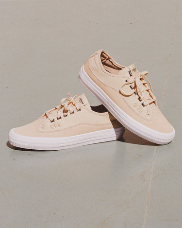Lifestyle image of skate shoes. 