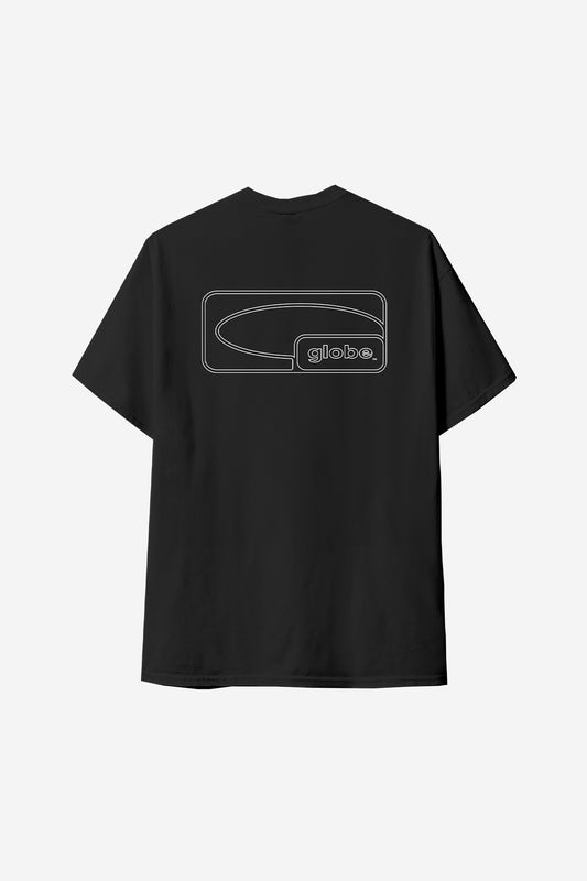 Back view of the Block Tee - Black. 