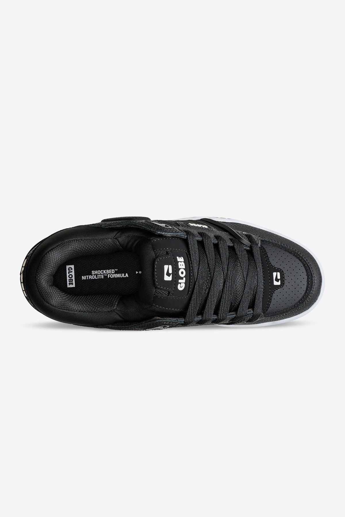 Aerial view of the Fusion - Black/White/Gum. 