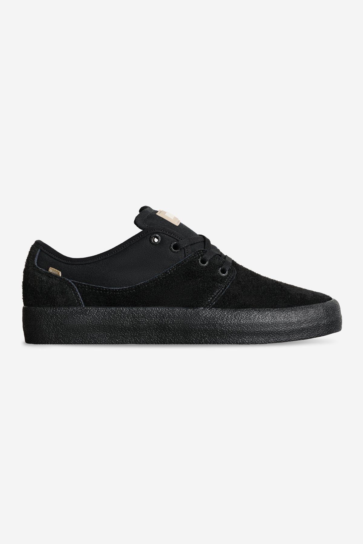 Globe Mahalo skate shoe in black suede with crepe sole and low profile design