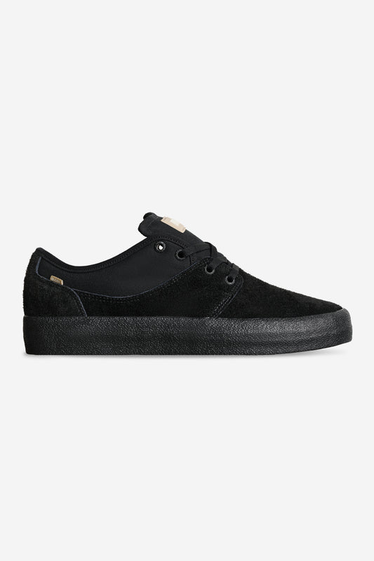 Globe Mahalo skate shoe in black suede with crepe sole and low profile design