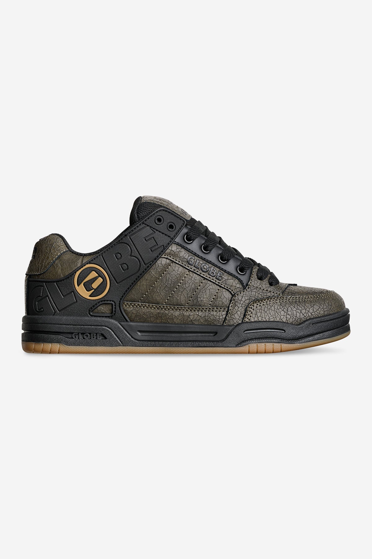 Profile view of the Tilt - Distressed Leather. 