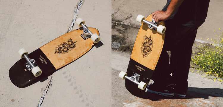 Lifestyle images of the Stubby Cruiserboard 30" - Inner Savage. 