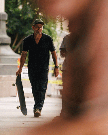 Lifestyle images of the Mahalo - Military Olive/Crepe. 