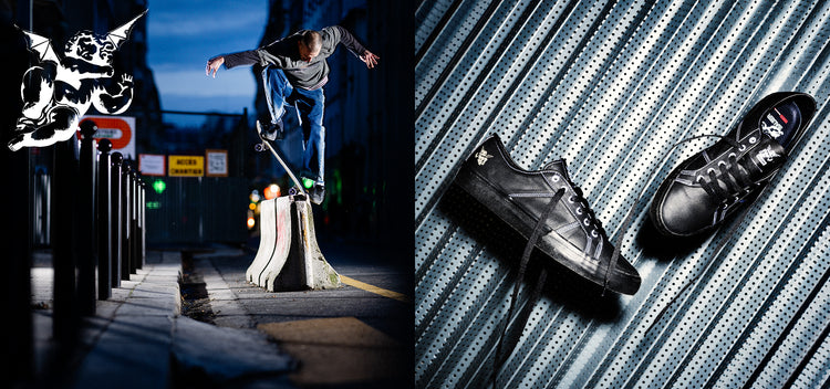 Skate and product shot of the Surplus - Black/Bauer. 