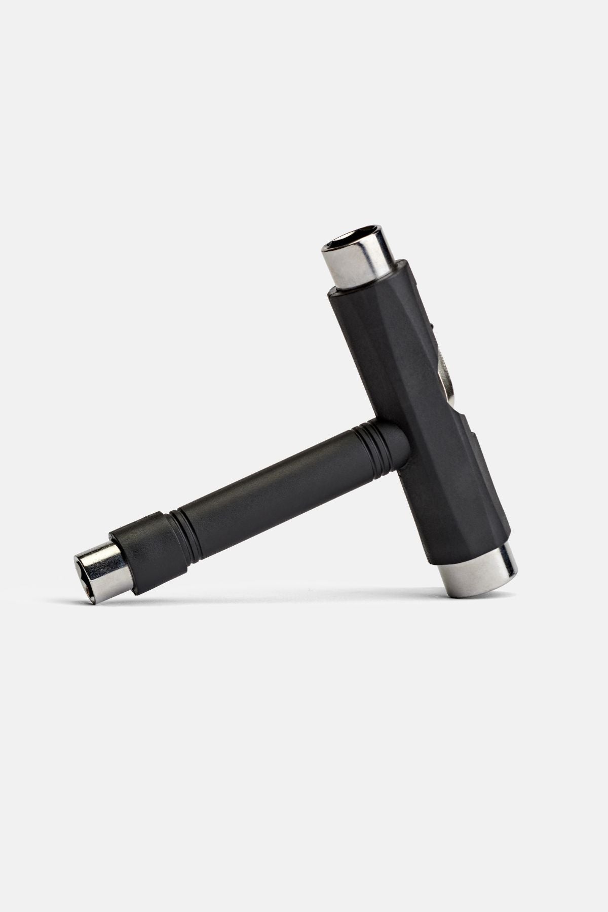 Skate T-Tool in black with metal bit tips for tightening trucks and wheels