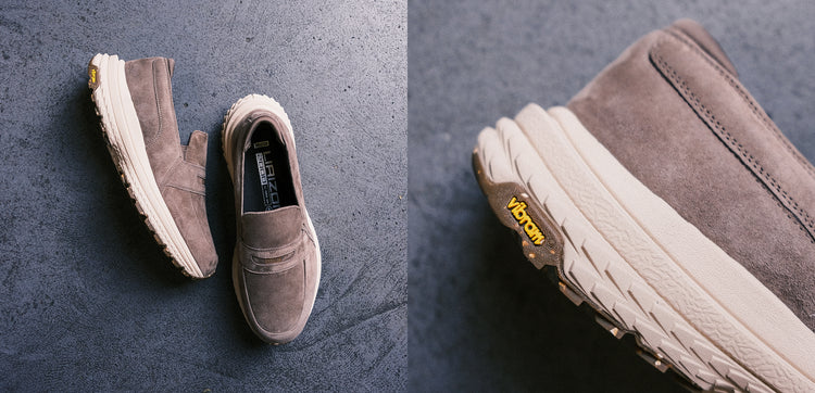 Lifestyle images of the Liaizon Vibram - Walnut.