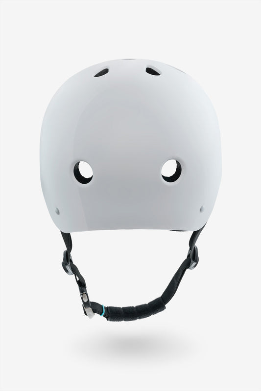 Back view of the YEPA T-Shell Helmet Gloss White. 