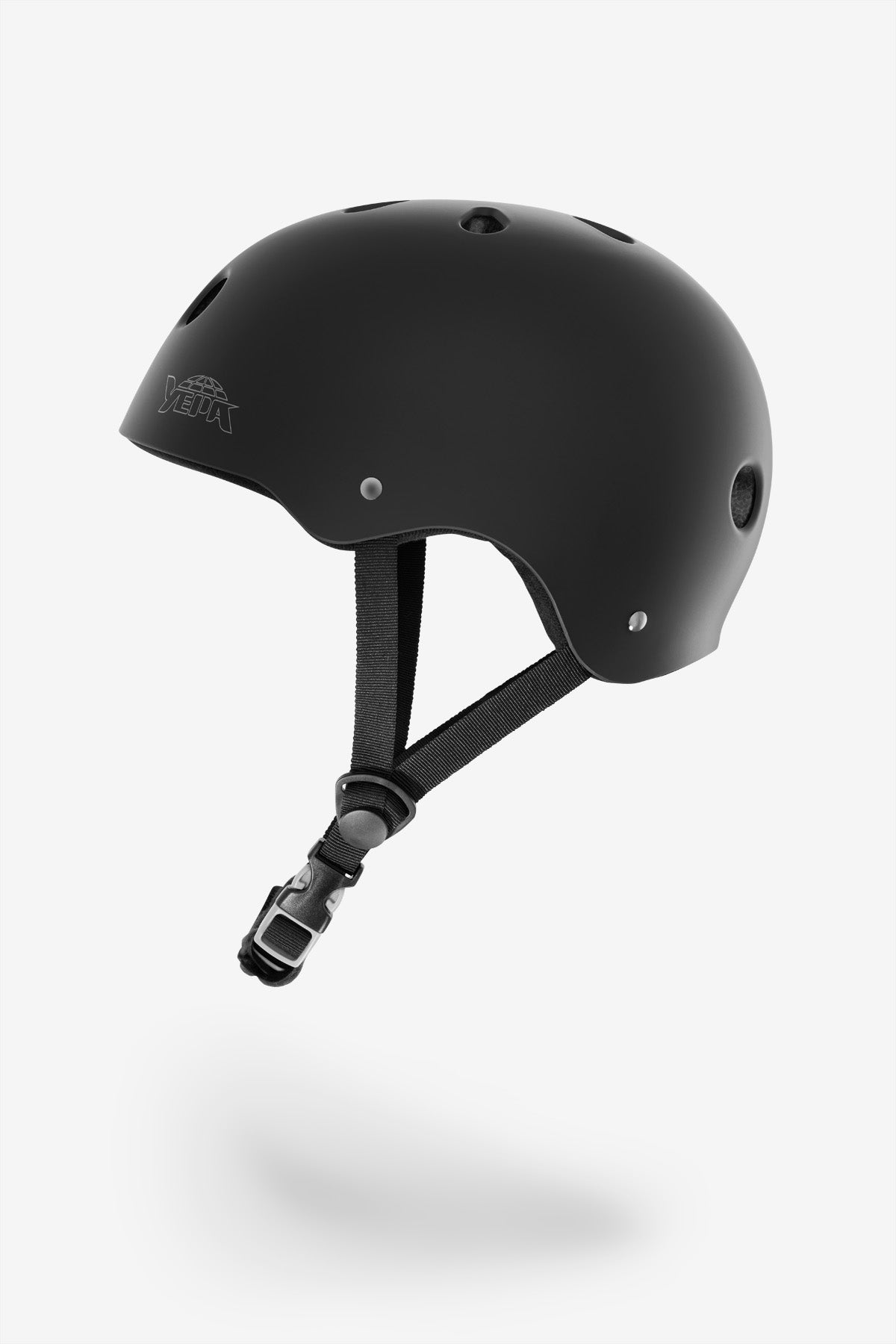 Profile view of the YEPA T-Shell Helmet Matte Black. 