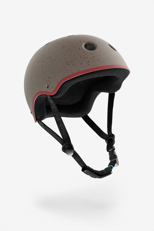 Alternate front view of the  YEPA T-Shell Plus Helmet Stone/Speckled.