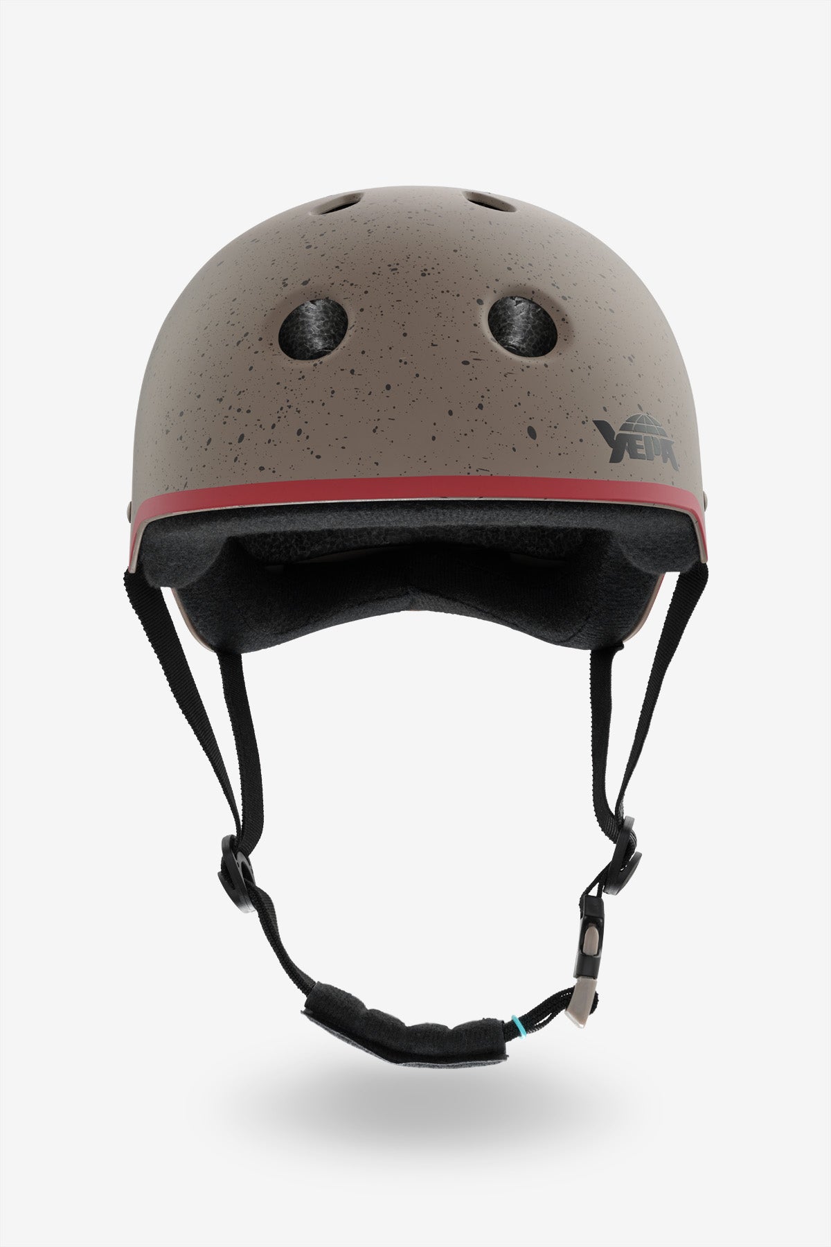 Front view of the YEPA T-Shell Plus Helmet Stone/Speckled.