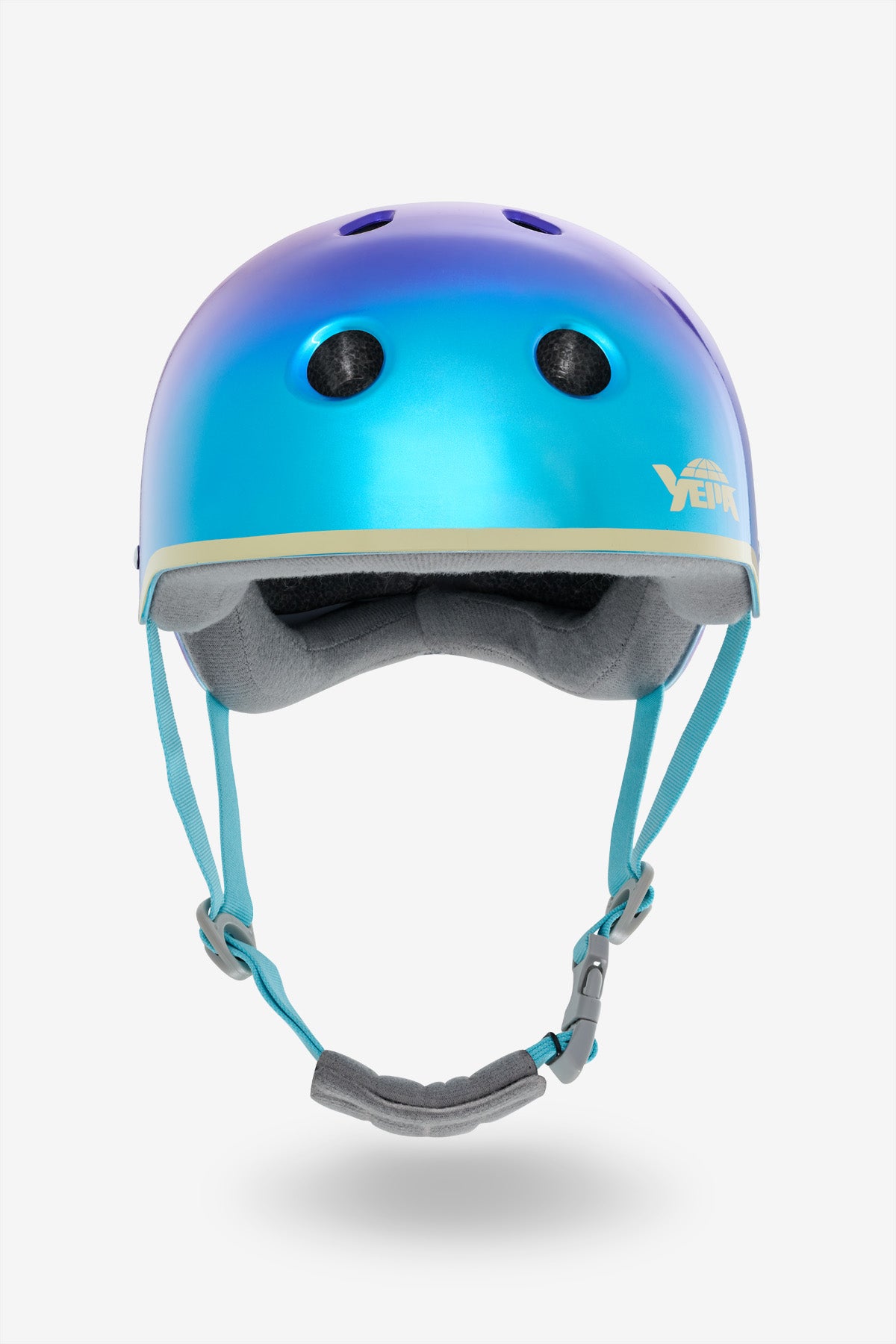 Front view of the YEPA T-Shell Pro Helmet Lizzie - Metallic Lake Sunset.
