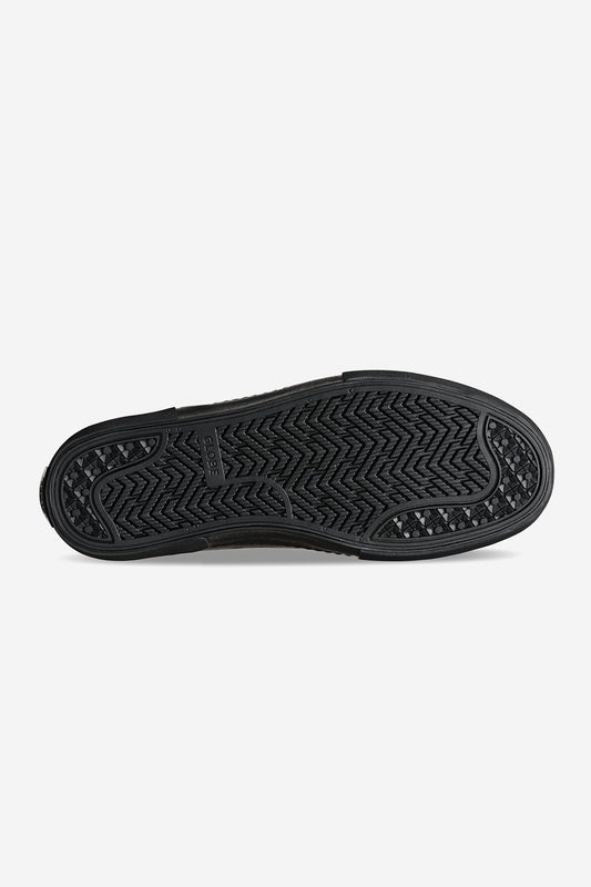 Bottom view of Dover II Wasted Talent black pull up Chelsea boot highlighting the textured tread sole