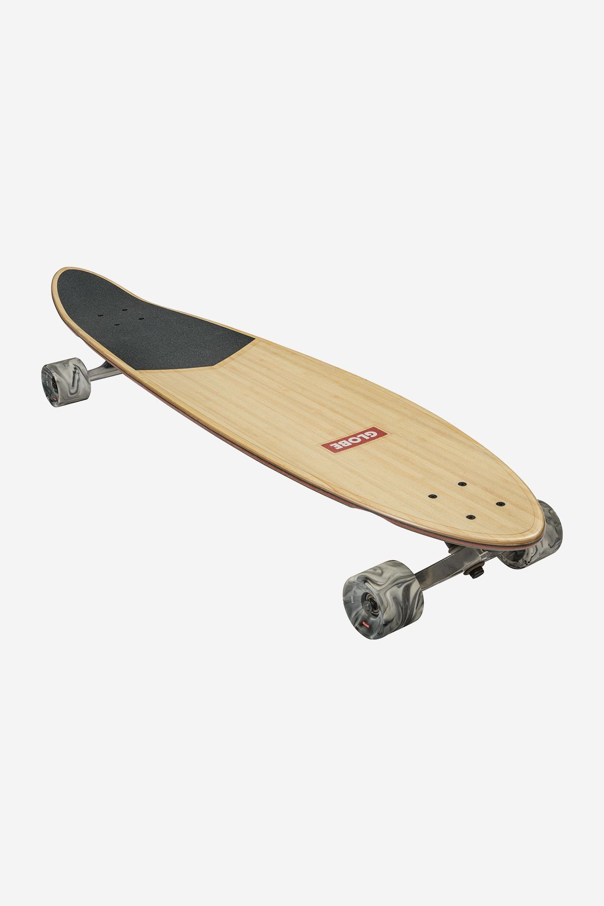 front angle of Pinner 40" Classic Longboard Bamboo/Black Dye