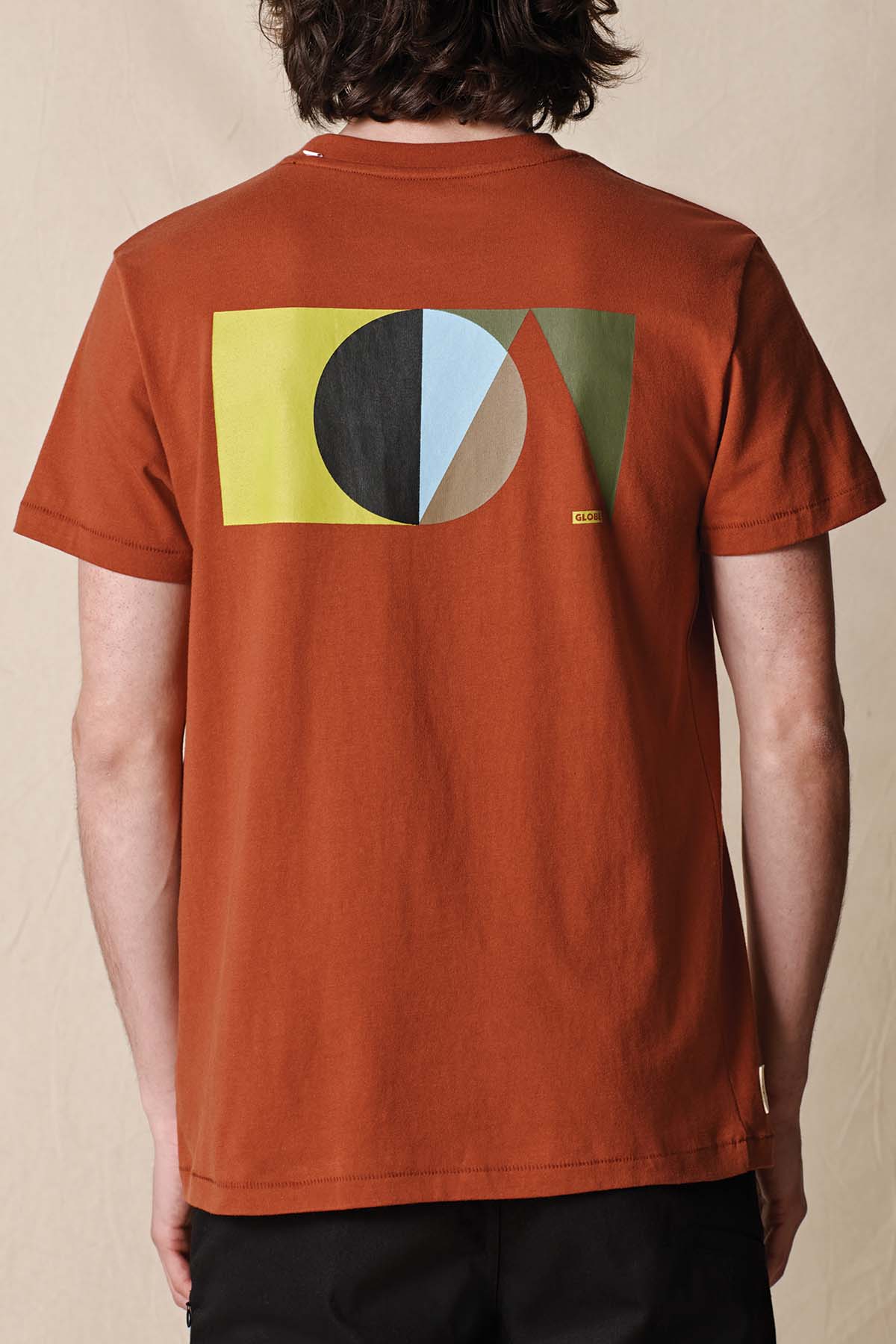 back view of flag tee